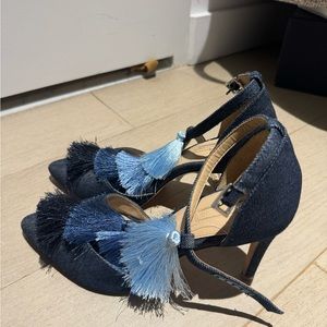 Antonio Melani denim heels (barely used)